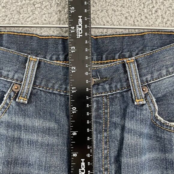 Levi's 505 Regular Fit Jeans Men 36x30 Blue Dark Wash Denim - Picture 8 of 11